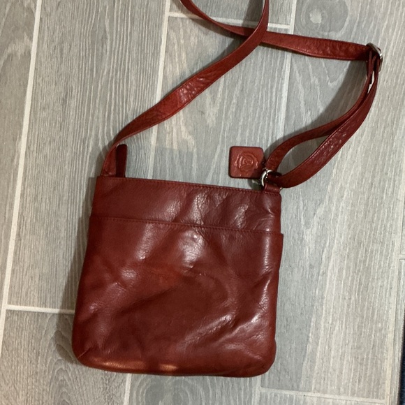 Osgoode Marley Burgundy Leather Crossbody Bag Soft Buttery Leather - Picture 3 of 8